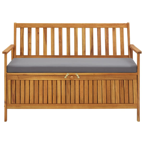 Garden Storage Bench 120 Cm Solid Acacia Wood Storage Deck Boxes