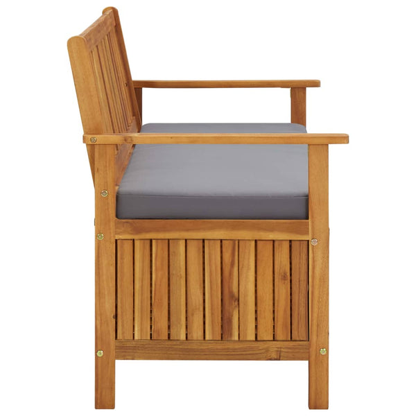 Garden Storage Bench 120 Cm Solid Acacia Wood Storage Deck Boxes