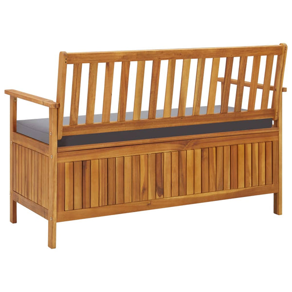 Garden Storage Bench 120 Cm Solid Acacia Wood Storage Deck Boxes