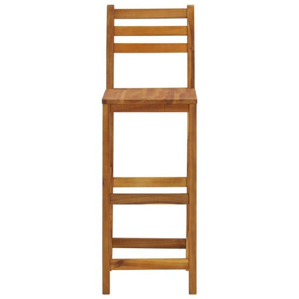 Vidaxl Bar Stools 4 Pcs Solid Acacia Wood Benches Bar Stools