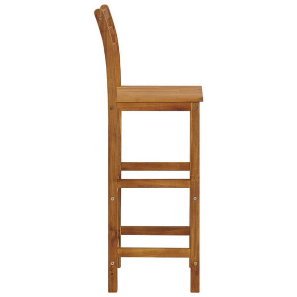 Vidaxl Bar Stools 4 Pcs Solid Acacia Wood Benches Bar Stools