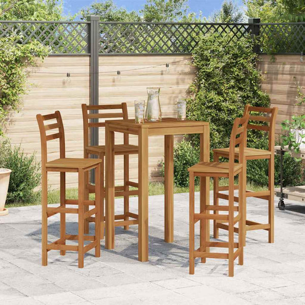 Vidaxl Bar Stools 4 Pcs Solid Acacia Wood Benches Bar Stools