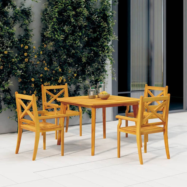 Garden Table 110X110x75 Cm Solid Wood Acacia Patio & Garden Tables