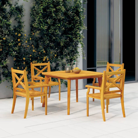 Garden Table 110X110x75 Cm Solid Wood Acacia Patio & Garden Tables