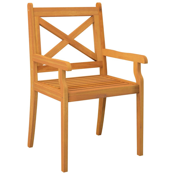Vidaxl Outdoor Dining Chairs 2 Pcs Solid Wood Acacia Patio Chairs