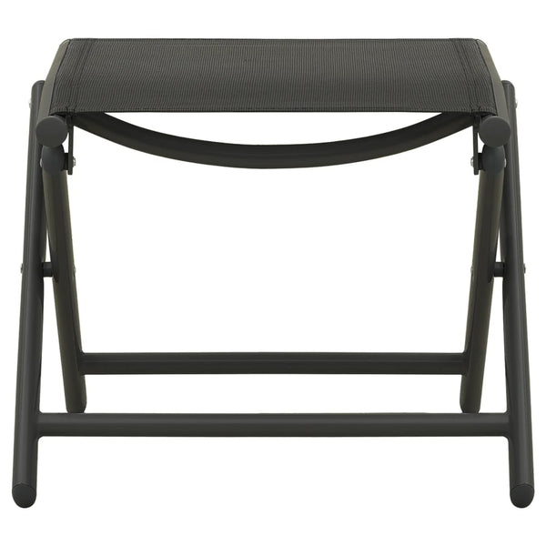 3 Piece Garden Lounge Set Textilene And Aluminium Black Patio Furniture Sets