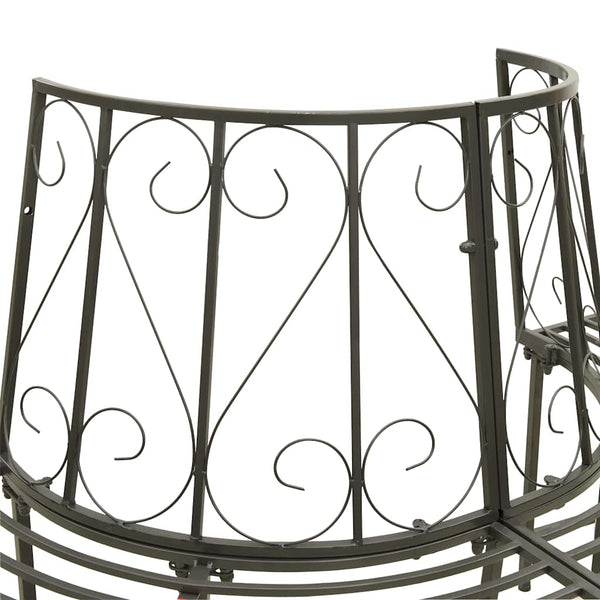 Vidaxl Garden Half Round Tree Bench 160 Cm Steel Patio Benches