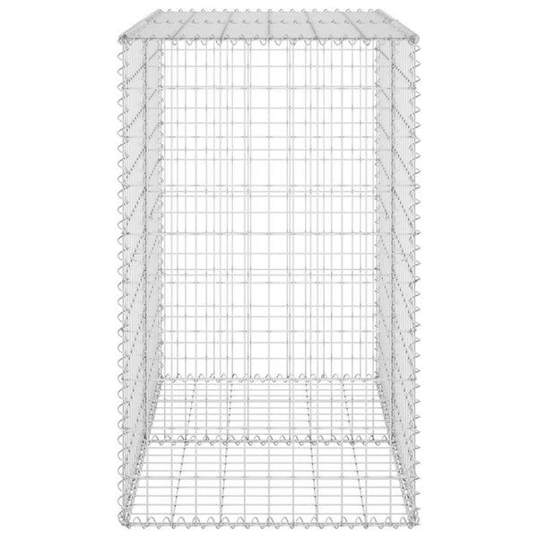 Vidaxl Gabion Wall With Covers Galvanised Steel 100X60x100 Cm Fence Panels