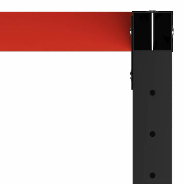 Vidaxl Work Bench Frame Metal 80X57x79cm Black And Red Work Benches
