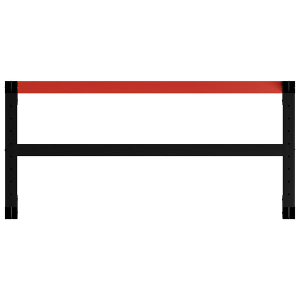 Vidaxl Work Bench Frame Metal 120X57x79 Cm Black And Red Work Benches