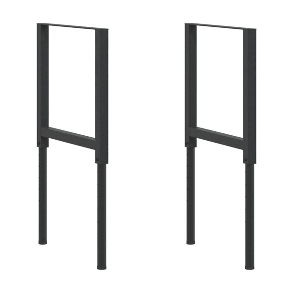 Vidaxl Work Bench Frames 2 Pcs Metal 55X(69 95.5) Cm Black Work Benches