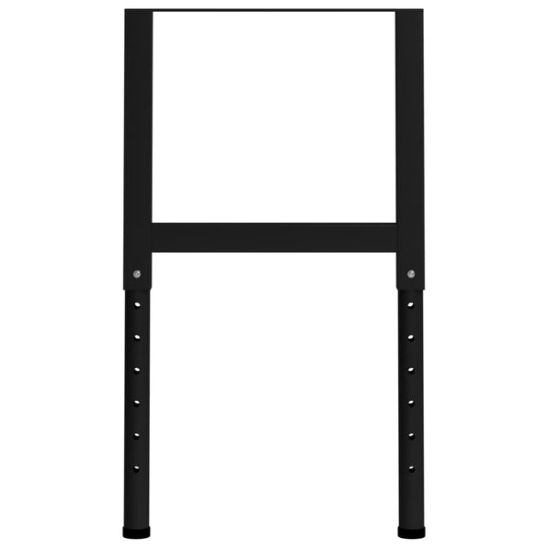 Adjustable Work Bench Frames 2 Pcs Metal 55X(69-95.5) Cm Black