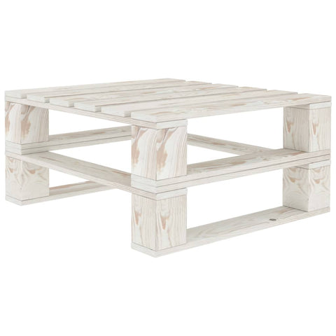 Garden Pallet Table White Wood Patio & Garden Tables