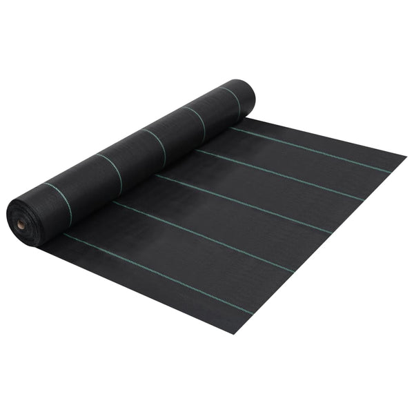 Weed & Root Control Mat Black 2X100 Pp Weed Control Fabric