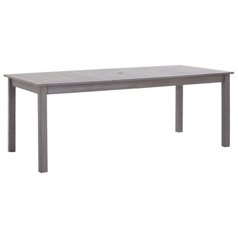 Garden Table Grey Wash 200X90x74 Cm Solid Acacia Wood