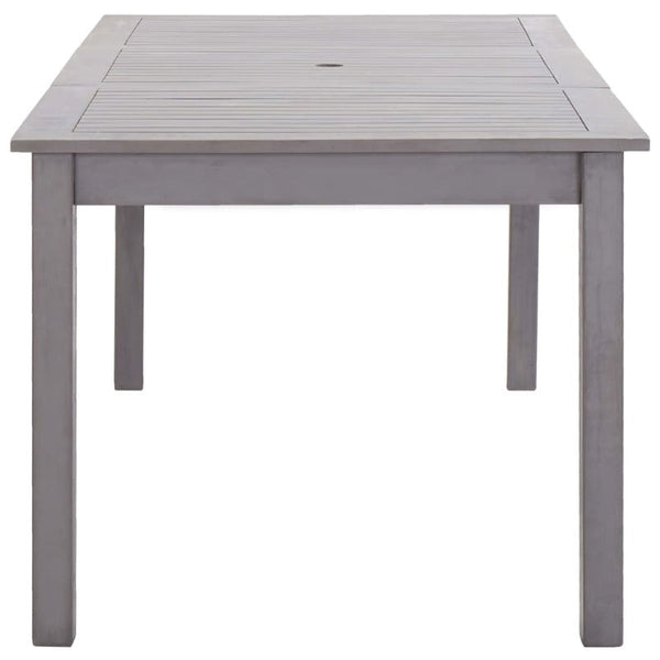 Garden Table Grey Wash 200X90x74 Cm Solid Acacia Wood