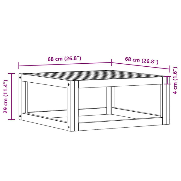 Vidaxl Coffee Table 68X68x29 Cm Solid Acacia Wood Coffee Tables