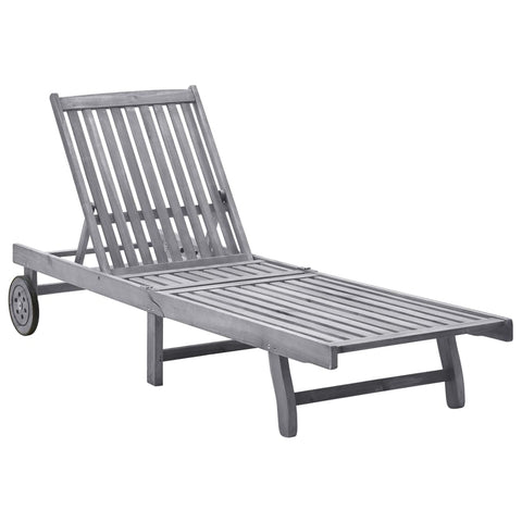 Sun Lounger Solid Acacia Wood Loungers