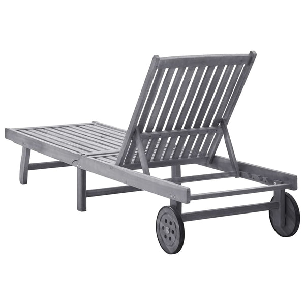 Sun Lounger Solid Acacia Wood Loungers