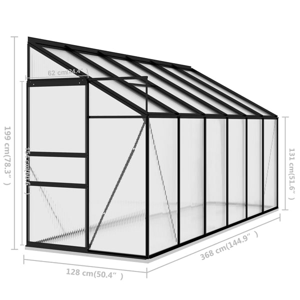 Greenhouse Anthracite Aluminium 7.77 M