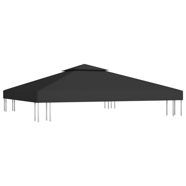 Gazebos & Pergolas 2 Tier Gazebo Top Cover 310 G/M 3X3 Black