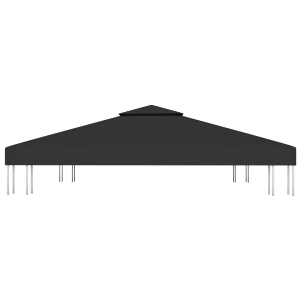 Gazebos & Pergolas 2 Tier Gazebo Top Cover 310 G/M 3X3 Black