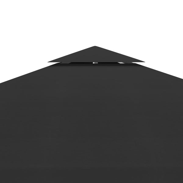 Gazebos & Pergolas 2 Tier Gazebo Top Cover 310 G/M 3X3 Black