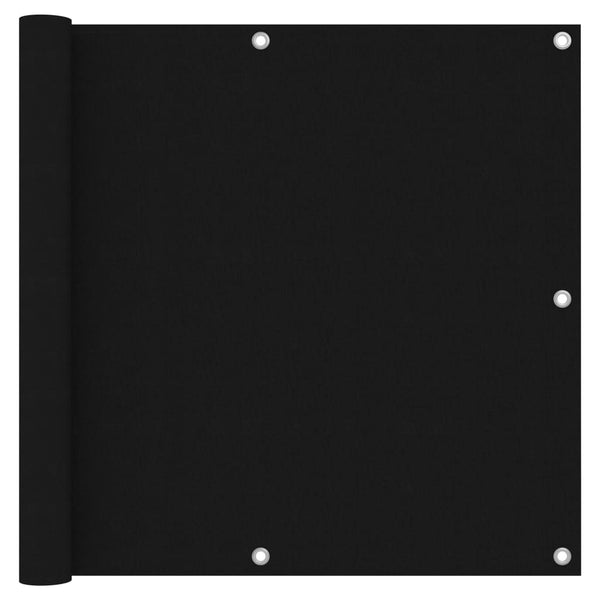 Vidaxl Balcony Screen Black 90X600 Cm Oxford Fabric Garden Privacy Screens