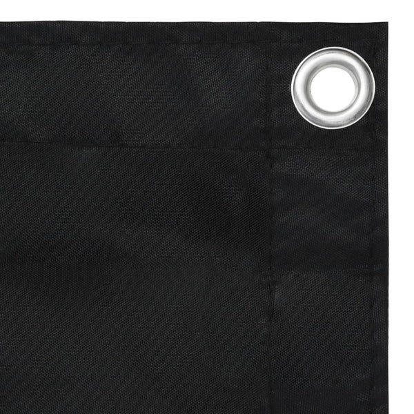 Vidaxl Balcony Screen Black 90X600 Cm Oxford Fabric Garden Privacy Screens