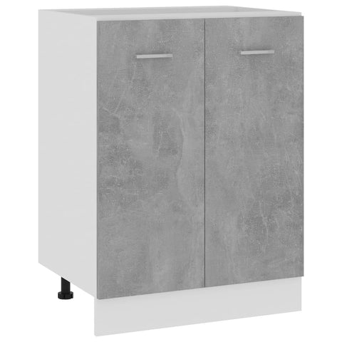 Bottom Cabinet Concrete Grey 60X46x81.5 Cm Engineered Wood Kitchen Cabinet Doors And Fronts