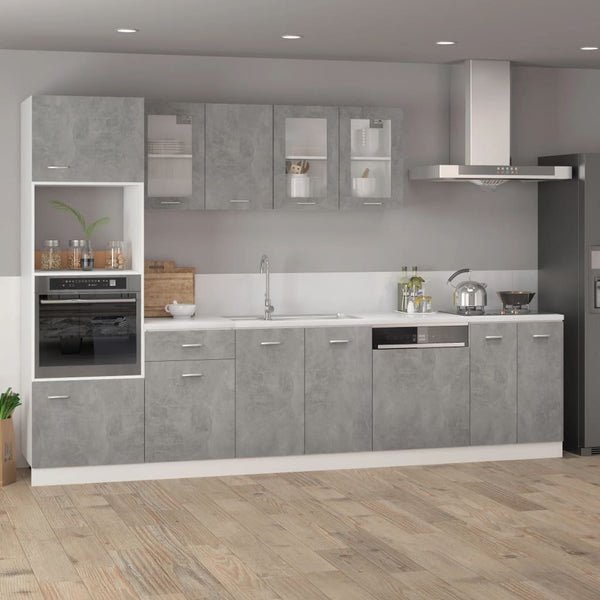 Bottom Cabinet Concrete Grey 60X46x81.5 Cm Engineered Wood Kitchen Cabinet Doors And Fronts