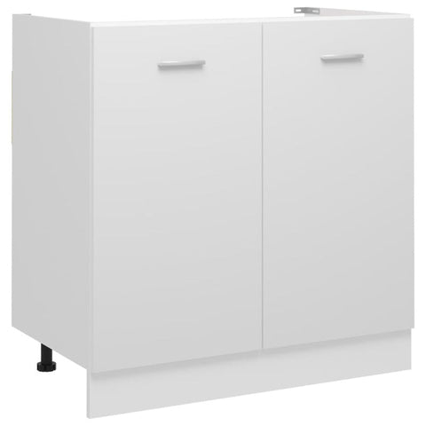 Sink Bottom Cabinet White 80X46x81.5 Cm Engineered Wood Cabinets & Cupboards