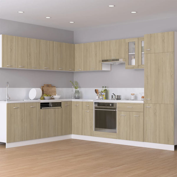 Drawer Bottom Cabinet Sonoma Oak 30X46x81.5 Cm Engineered Wood Kitchen Cabinet Doors And Fronts
