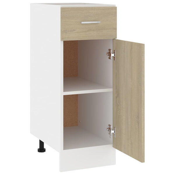 Drawer Bottom Cabinet Sonoma Oak 30X46x81.5 Cm Engineered Wood Kitchen Cabinet Doors And Fronts