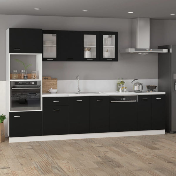 Drawer Bottom Cabinet Black 40X46x81.5 Cm Engineered Wood Kitchen Cabinet Doors And Fronts