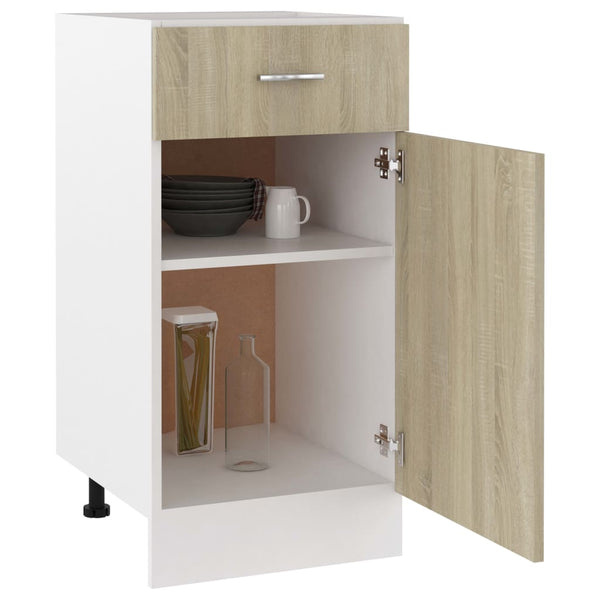 Drawer Bottom Cabinet Sonoma Oak 40X46x81.5 Cm Engineered Wood Kitchen Cabinet Doors And Fronts
