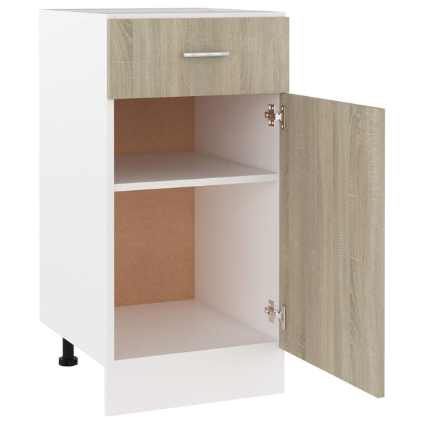 Drawer Bottom Cabinet Sonoma Oak 40X46x81.5 Cm Engineered Wood Kitchen Cabinet Doors And Fronts