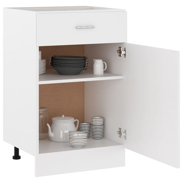 Kitchen Cabinet Doors and Fronts Drawer Bottom Cabinet White 50X46x81.5 Cm Engineered Wood
