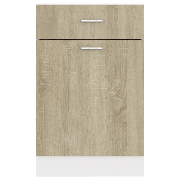 Drawer Bottom Cabinet Sonoma Oak 50X46x81.5 Cm Engineered Wood Kitchen Cabinet Doors And Fronts