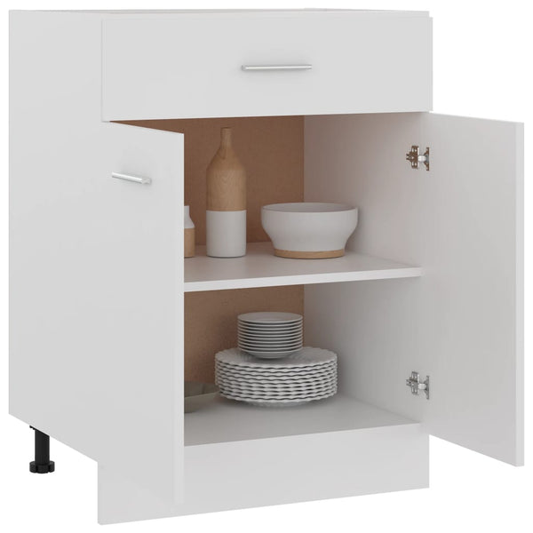 Vidaxl Drawer Bottom Cabinet Lyon White 60X46x81.5 Cm Engineered Wood Cabinets & Cupboards