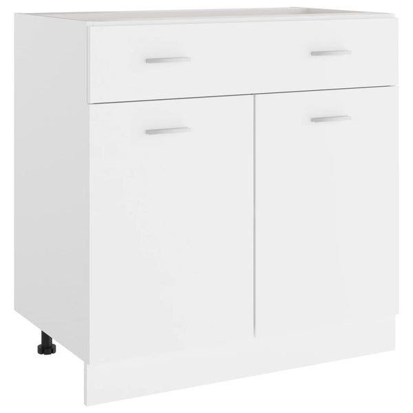 Drawer Bottom Cabinet White 80X46x81.5 Cm Engineered Wood Kitchen Cabinet Doors And Fronts