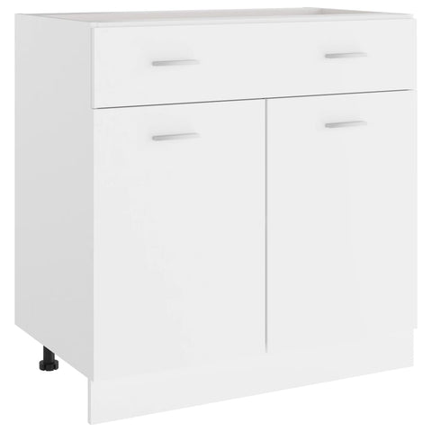 Drawer Bottom Cabinet White 80X46x81.5 Cm Engineered Wood Kitchen Cabinet Doors And Fronts