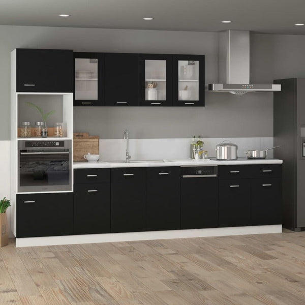 Vidaxl Drawer Bottom Cabinet Lyon Black 80X46x81.5 Cm Engineered Wood Cabinets & Cupboards
