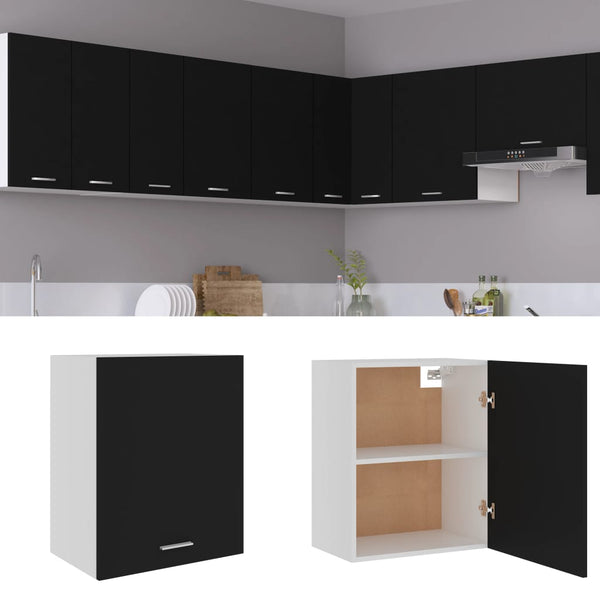 Cabinets & Cupboards Hanging Cabinet Black 50X31x60 Cm Engineered Wood