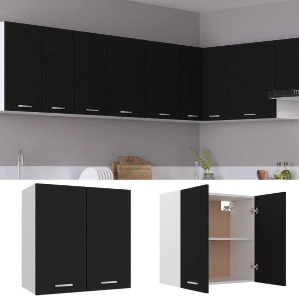 Vidaxl Hanging Cabinet Lyon Black 60X31x60 Cm Engineered Wood Cabinets & Cupboards