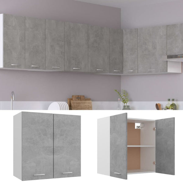 Vidaxl Hanging Cabinet Lyon Concrete Grey 60X31x60 Cm Engineered Wood Cabinets & Cupboards