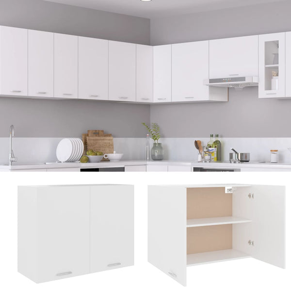Vidaxl Hanging Cabinet Lyon White 80X31x60 Cm Engineered Wood Cabinets & Cupboards