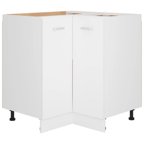 Corner Bottom Cabinet White 75.5X75.5X80.5 Cm Engineered Wood
