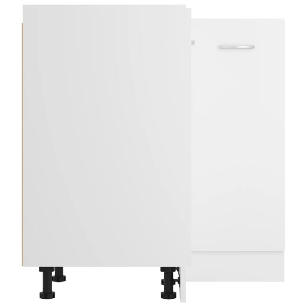 Vidaxl Corner Bottom Cabinet Lyon White 75.5X75.5X81.5 Cm Engineered Wood Cabinets & Cupboards