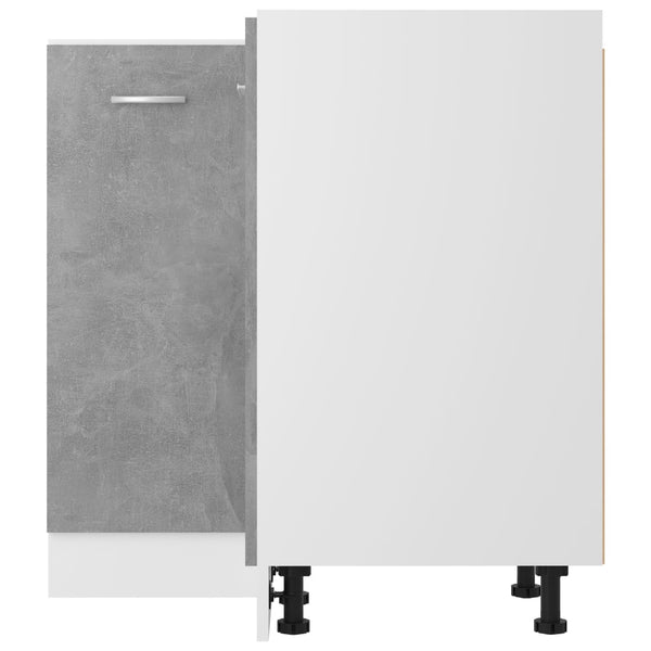 Corner Bottom Cabinet Concrete Grey 75.5X75.5X80.5 Cm Engineered Wood Kitchen Cabinet Doors And Fronts